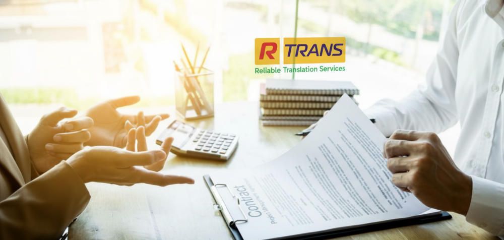 Dịch thuật hợp đồng chuẩn xác tại RTRANS