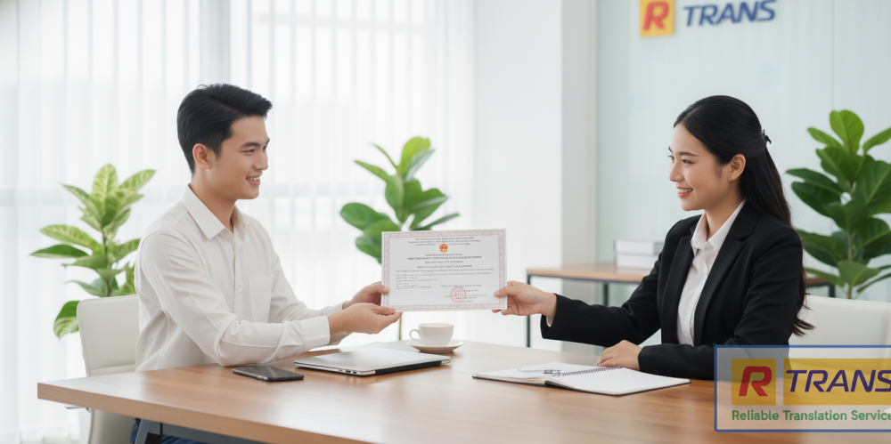 Khách hàng dịch thuật Lý lịch tư pháp tại Dịch thuật Uy Tín - RTRANS
